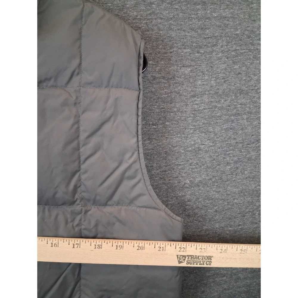 Lands End Mens Jacket Medium Gray Goose Down Puffer Vest Gorp Hiking‎ Casual